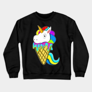 Unicorn with Waffle Ice cream Crewneck Sweatshirt